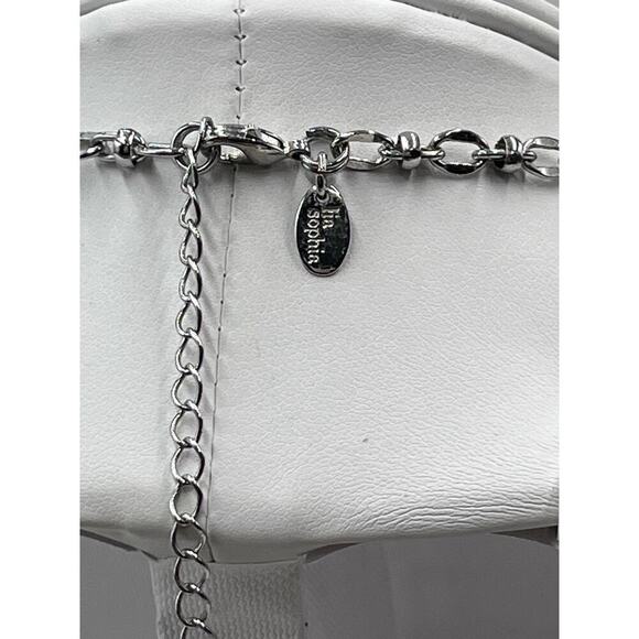 Lia Sophia Drama Club Blue Yellow Rhinestone Silver Tone Necklace Earring Set - Picture 11 of 14